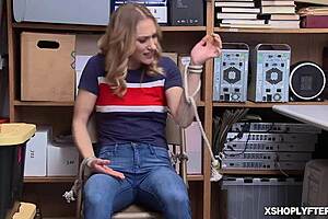 shoplyfter teen 18+ bent over, drilled by lp officer in missionary cowgirl riding, facial on virgin tits