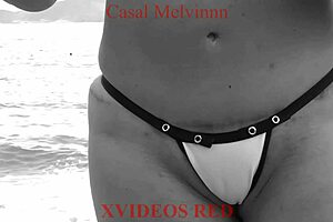 Dude, my wife peeing long on the beach!