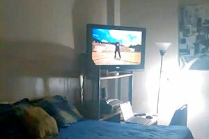 Sexy latina in socks cheats in casual story