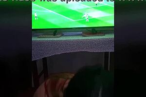 i fuck my stepsister while watching germany vs japan game, pov blowjob with latina milf homemade