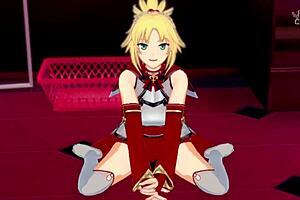 mordred from fate apocrypha masturbates you and lets you cum inside, so hot!