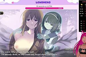 vtuber lewdneko gets naked and masturbates in evenicle part 13