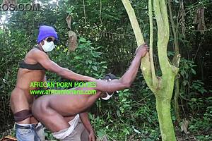 two straight tourists meet in the woods for a hot threesome fuck on soft grass