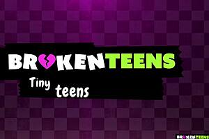 Brunette Teen Banged Hard in Intense Hardcore Threesome with Big Black Cock