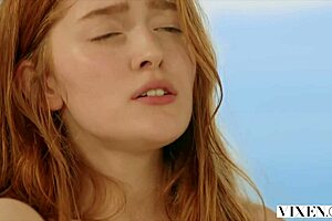 vixen rides cock like a beautiful redhead goddess