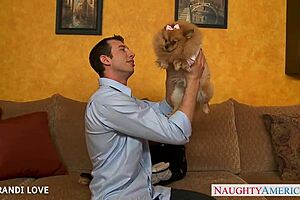 Brandi Love intensely fucks with big tits.