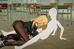 Anime Hentai Gaming Marin Fucks In Various Positions With Blowjob