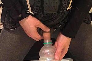 golden piss dripping from a dirty old drunk