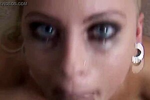 Blonde Cameron Canada Delivers Sloppy Blowjob Leading To Intense Facial Cumshot In Close-Up