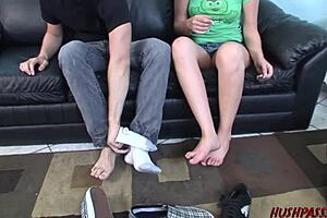 Haileey James laughs through her first fuck!