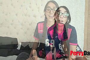 nerdy soccer teen stepdaughter asks for help from pervy dad