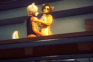 Furry Hentai - Mew The Cat And Gepard Kinky Sex