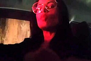 Married driver jerks off for friend while driving