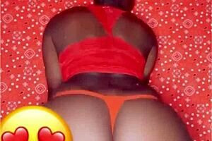 Sexy slim thick ebony queen shows her big ass nude