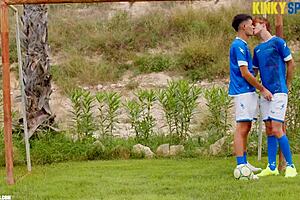 Soccer bro roughly fucks his bottom pal