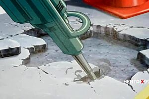 Hey, weak boy getting too much milf pussy in this hentai?