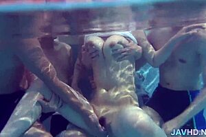 she got gangbanged by the group at the pool