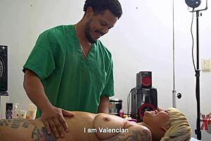 Blonde venezolana kerly hot de-stresses by fucking huge black masseur