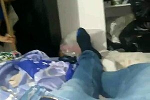 real sex with curvy petite stepsister cleaning room