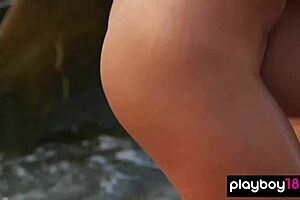 Tahlia Paris Presents A Sensual Striptease At The Beach