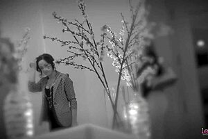 Mature Lesbian In Black Stockings Interacts With Partner