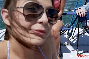 Babes cheating with sugardaddy in rough outdoor gangbang!