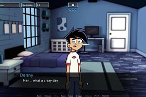 having fun bathing in the shower with amity park parody vibes