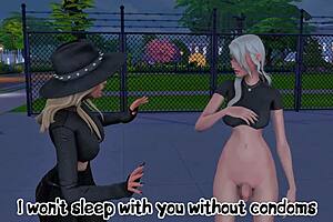 Two Futanari Dominatrix Pound Girl in Hard Anal