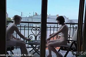 Marissa Strips Olga Then Hard Lesbian Fuck