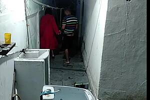 Neighbor catches me naked sweeping and forces me to suck his cock.