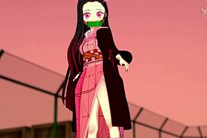 Innocent Nezuko Chan Needs to Control Her Impulses with You in Doggystyle and Missionary