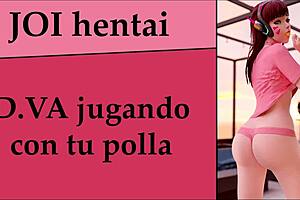D Va plays with your cock in JOI