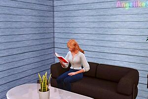 Futanari Boss Seduces Secretary With Huge Dick Deep Throat In Sims Anime Hentai