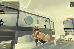 Blonde bitch rides monster cock in doggystyle blowjob