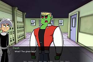 having fun bathing in the shower with amity park parody vibes