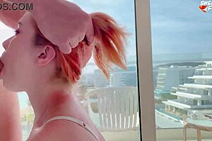 Rough doggystyle fuck for my redhead girlfriend after deepthroat blowjob and cum inside.