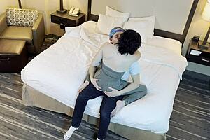 Kissing the tattooed beauty softly 😊