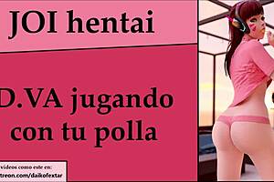 D Va plays with your cock in JOI