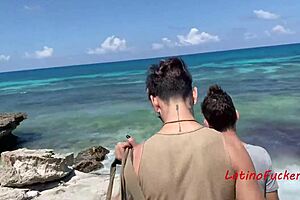 Yo, hot Latino gay sex on the beach with Rob Silva!