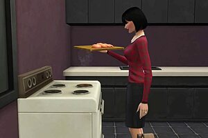 Japanese stepmom catches stepson