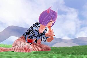 big ass and tits in 3d hentai squirting and creampie