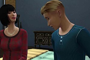 Japanese stepmom catches stepson