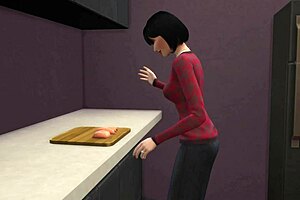 Japanese stepmom catches stepson