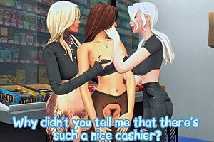 Two Futanari Dominatrix Pound Girl in Hard Anal