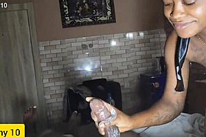 dude beast fucks petite girl bent over with monster cock!