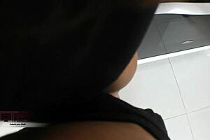 Horny stepmother in underwear leads to bathroom fuck