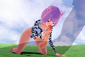 big ass and tits in 3d hentai squirting and creampie