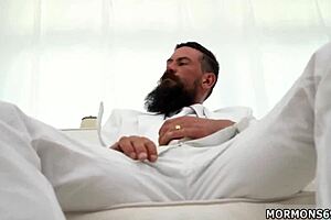 Gay teen gives blowjob to elders for first time