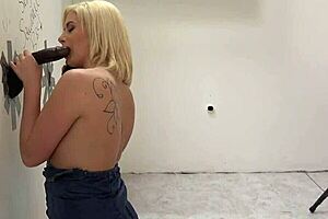 cindy lou hints at fucking huge black cock at gloryhole