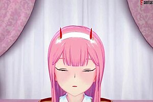 Zero Two Experiences Intense POV Sex In Darling In The Franxx Fantasy